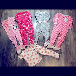 24 Month Girl Sleepers / Pajamas ~ Set of 5